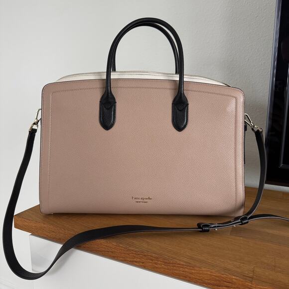 Kate Spade Knott Colorblocked Commuter Bag Kraft Paper Multi - Picture 5 of 11